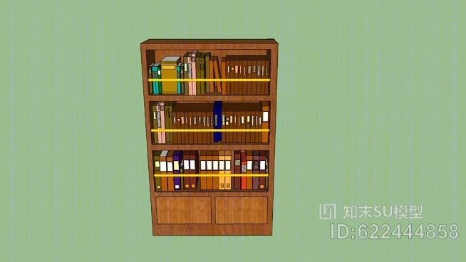 木制酒吧书柜SU模型下载【ID:622444858】