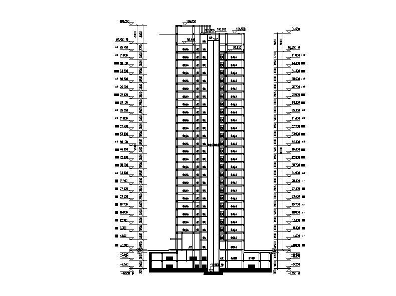 [四川]超高层幕墙立面塔式科研办公楼建筑施工图cad施工图下载【ID:149960122】