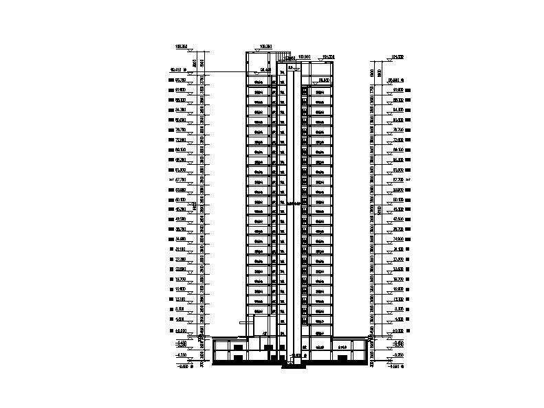 [四川]超高层幕墙立面塔式科研办公楼建筑施工图cad施工图下载【ID:149960122】