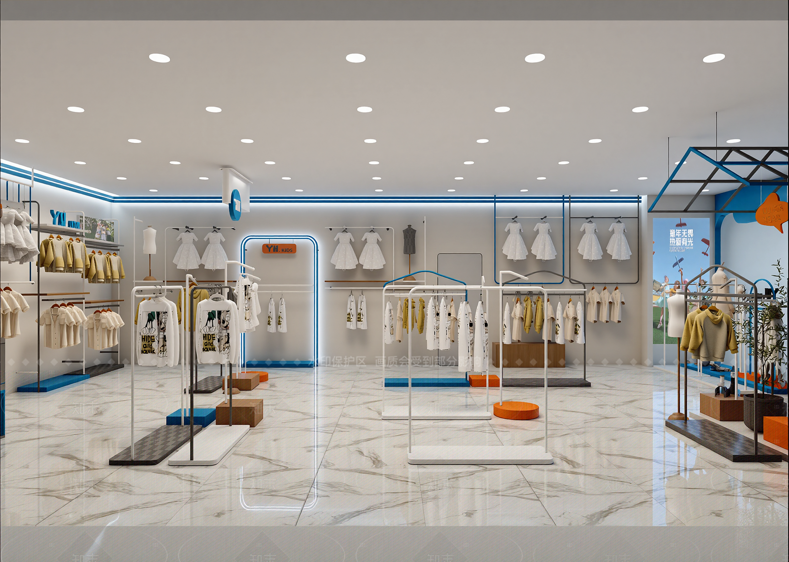 现代服装展厅3D模型下载【ID:1214933597】