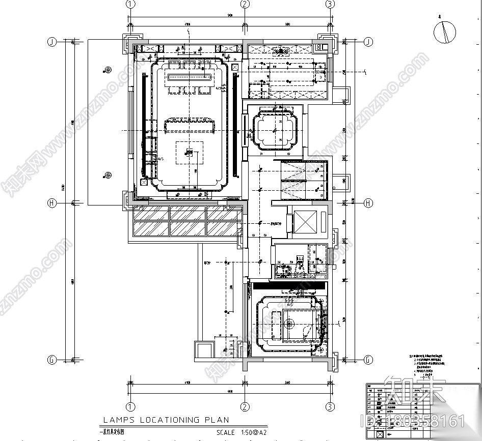 福建龙岩玺院595㎡别墅样板房施工图+效果图cad施工图下载【ID:180358161】