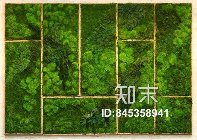 绿植墙造型墙贴图下载【ID:845358941】
