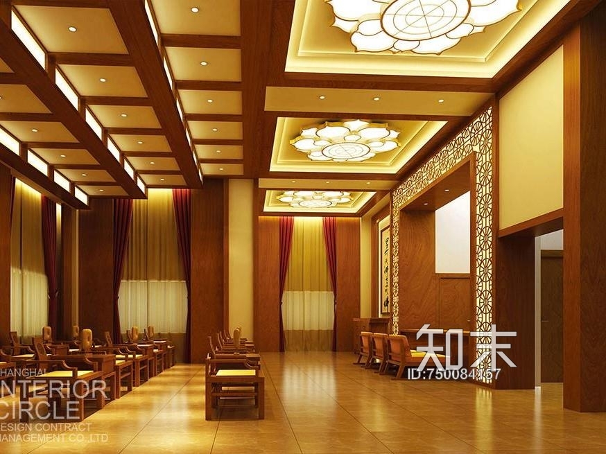 中式苏州观音园cad施工图下载【ID:750084157】