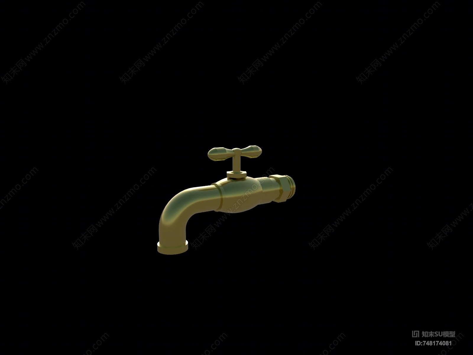 工业风格水龙头SU模型下载【ID:748174081】