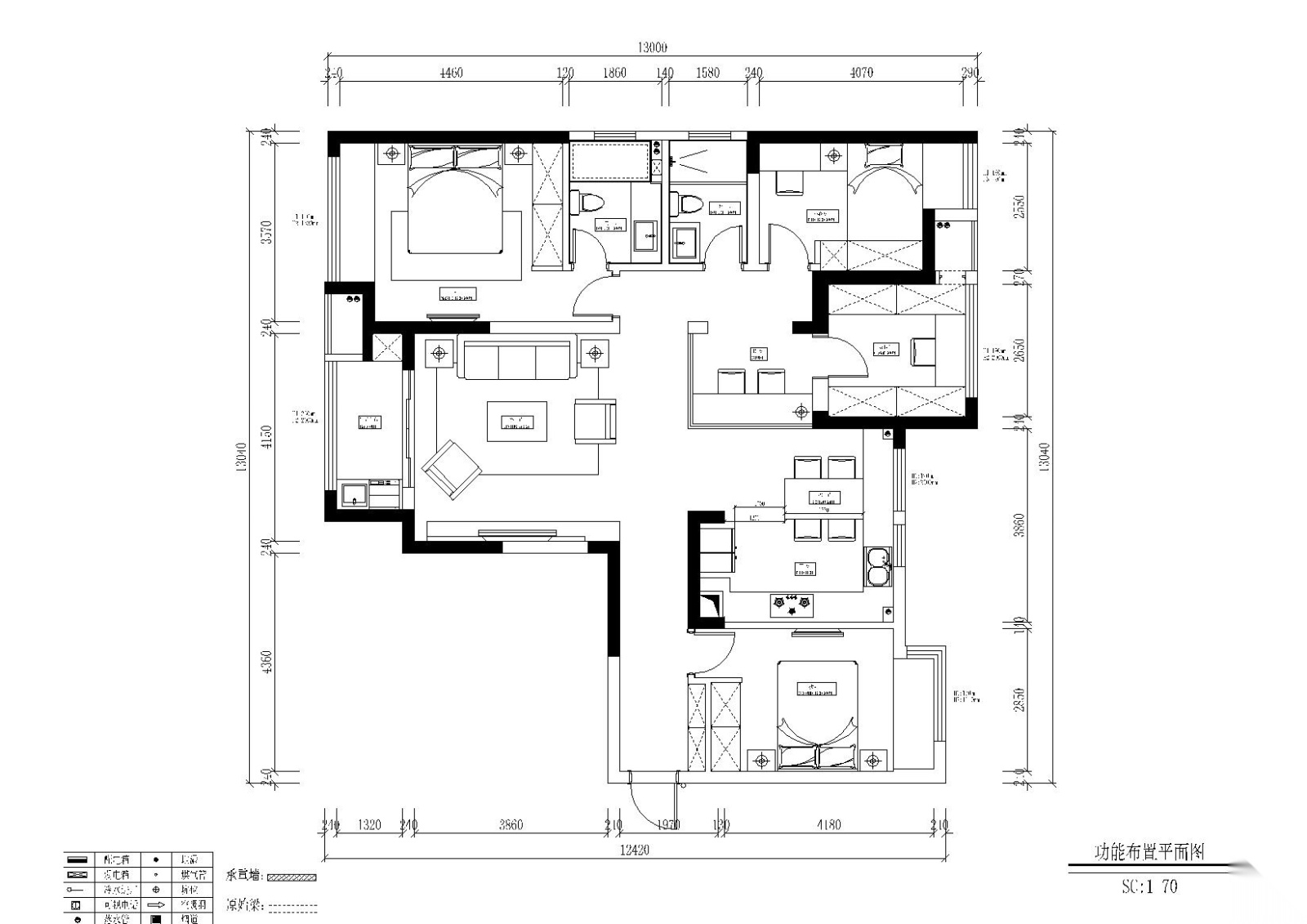 [四川]-成都中央华城台湾风住宅施工图+实景施工图下载【ID:160474178】