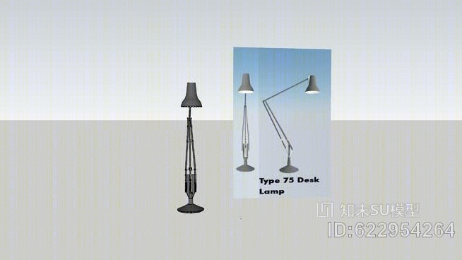 75型台灯SU模型下载【ID:622954264】