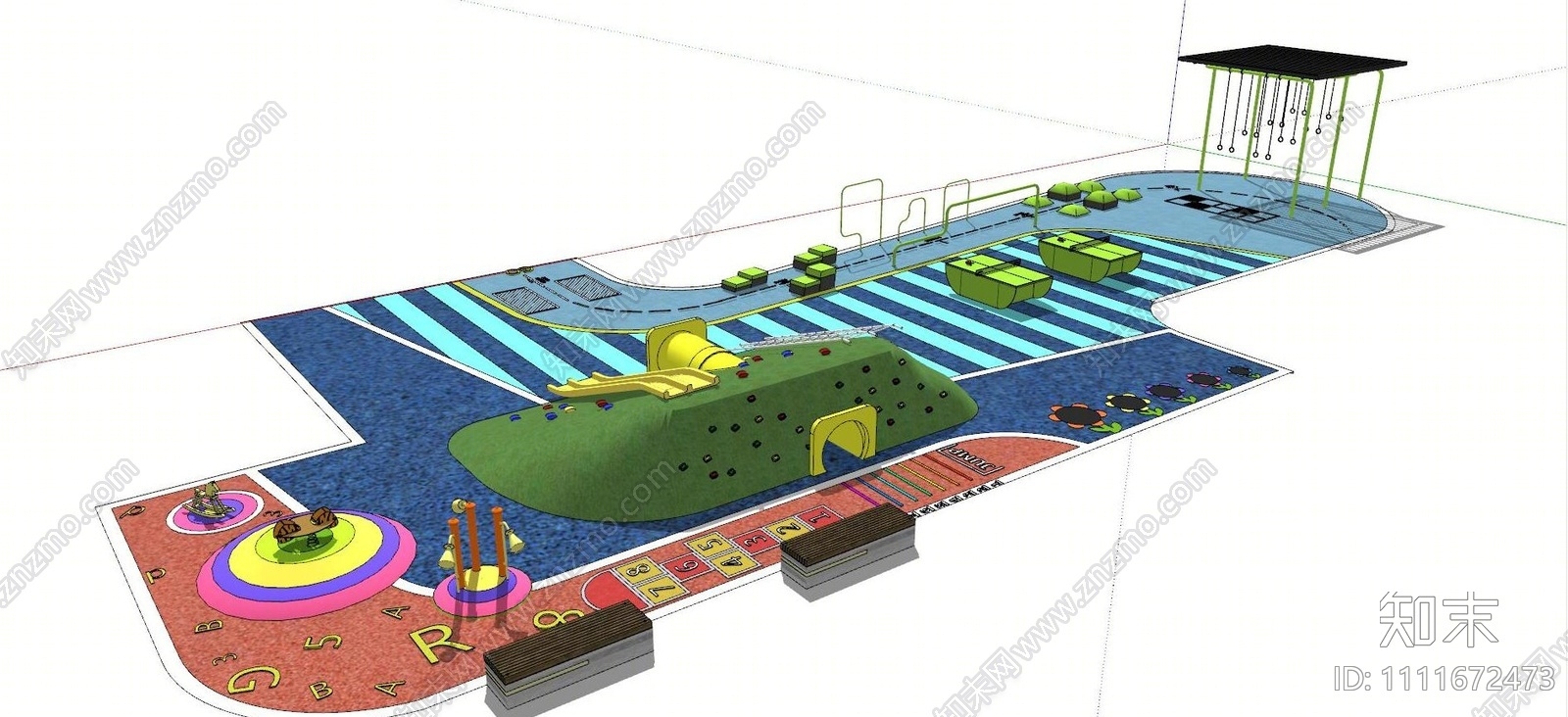 现代儿童活动区SU模型下载【ID:1111672473】