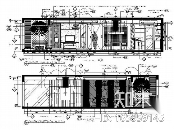 [上海]温馨可爱三室两厅现代风格家装施工图cad施工图下载【ID:165359145】