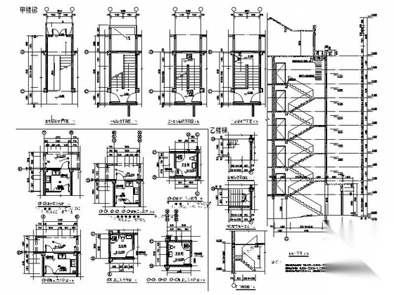 [江苏]多层框架结构坡屋顶带阁楼住宅建筑施工图cad施工图下载【ID:167357155】