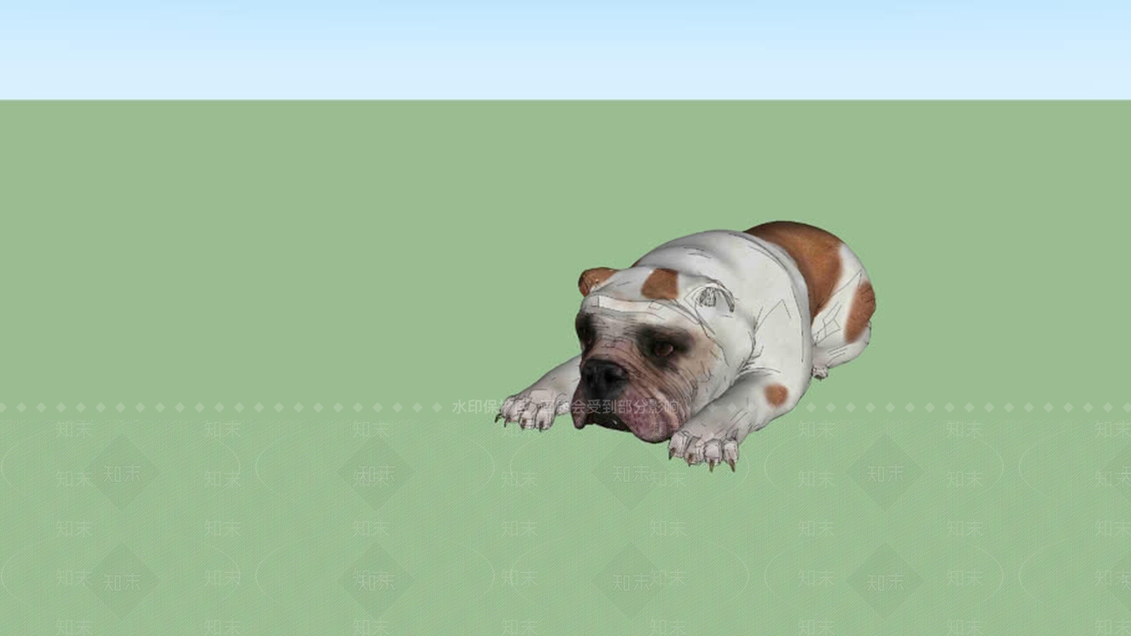 斗牛犬SU模型下载【ID:1162483148】