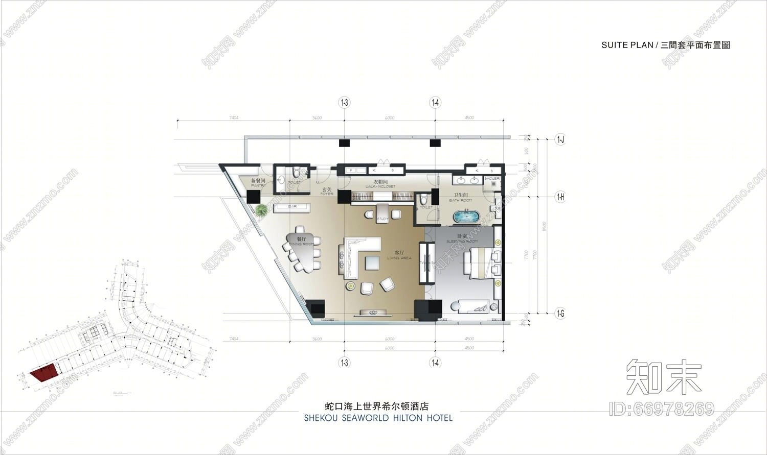 CCD--蛇口希尔顿酒店汇报文件及效果图(CAD施工图纸)施工图下载【ID:66978269】