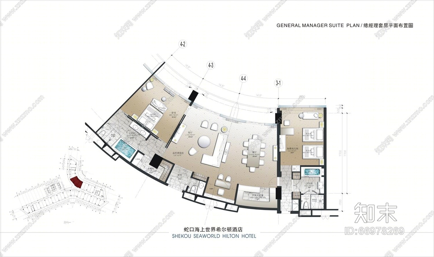 CCD--蛇口希尔顿酒店汇报文件及效果图(CAD施工图纸)施工图下载【ID:66978269】