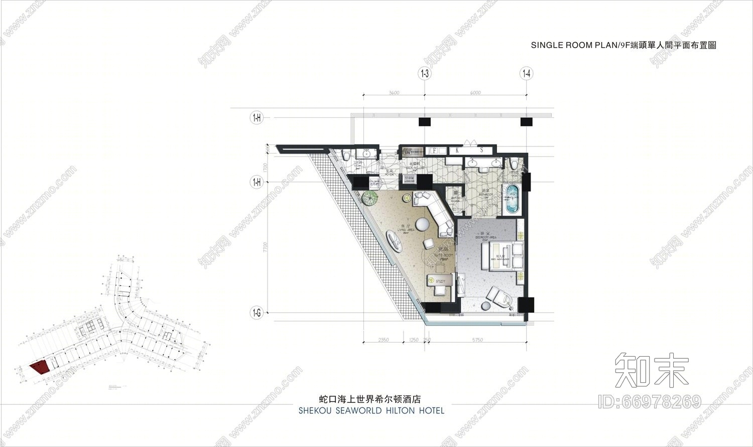 CCD--蛇口希尔顿酒店汇报文件及效果图(CAD施工图纸)施工图下载【ID:66978269】