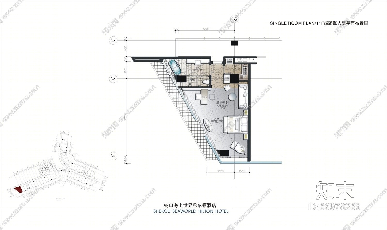 CCD--蛇口希尔顿酒店汇报文件及效果图(CAD施工图纸)施工图下载【ID:66978269】