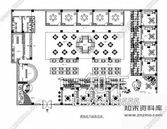 茶餐吧室内装饰设计cad施工图下载【ID:532016555】