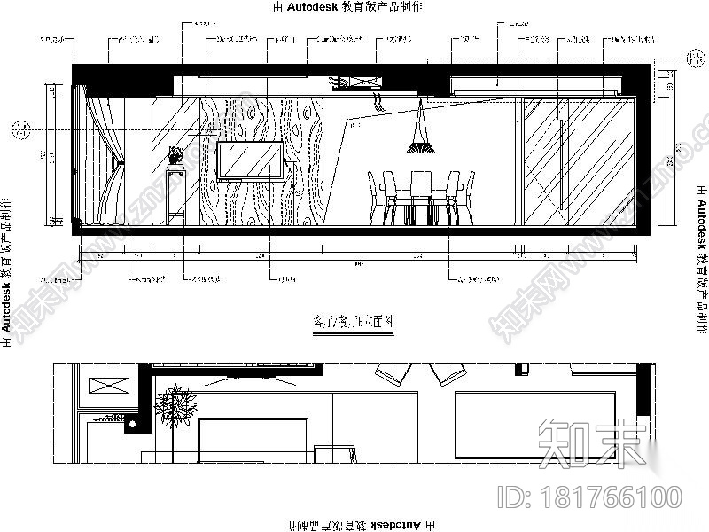 [福州]现代简约142平四居室设计施工图（含效果图）cad施工图下载【ID:181766100】