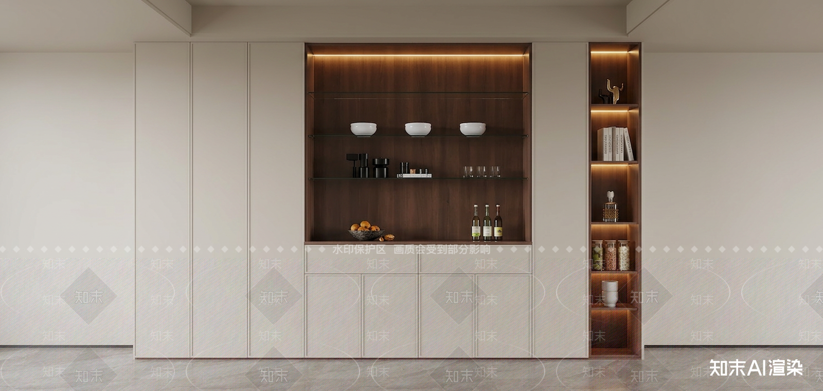 嵌入式餐边柜家居餐厅3D模型下载【ID:1227483750】