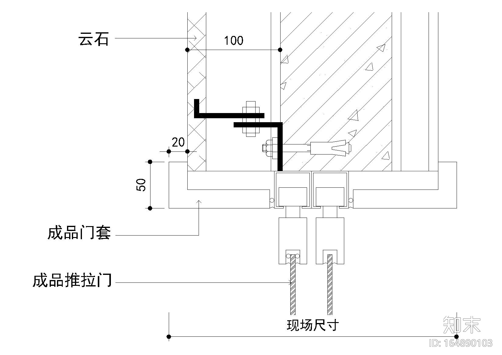 玻璃门施工图下载【ID:164890103】