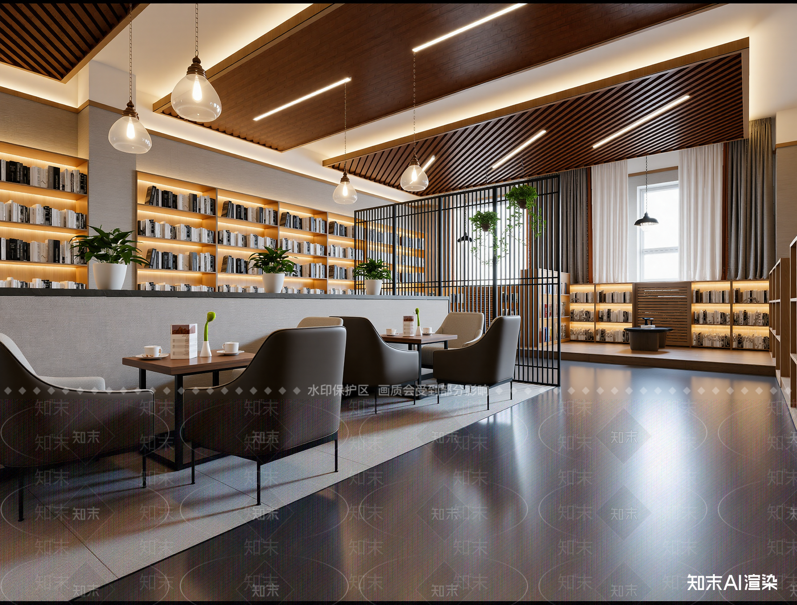 现代咖啡厅3D模型下载【ID:1214627181】