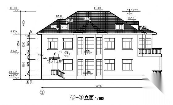 某二层别墅建筑施工图cad施工图下载【ID:151392199】