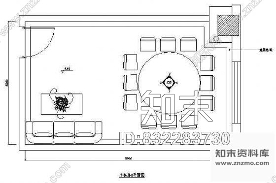 图块/节点餐厅包房平面布置图9cad施工图下载【ID:832283730】