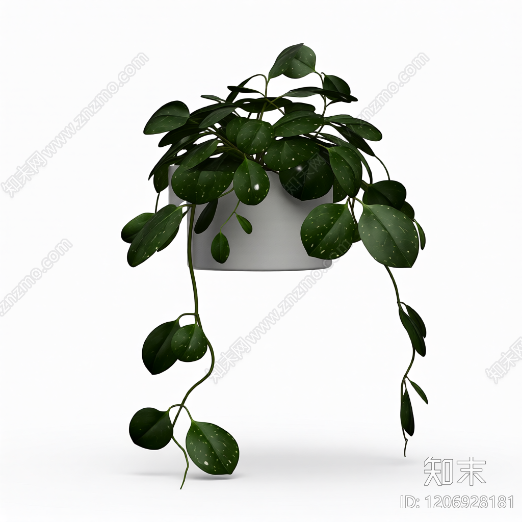 盆栽3D模型渲染效果图