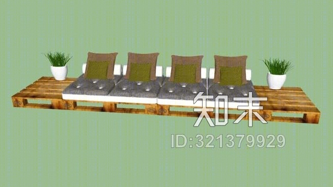 托盘沙发，PalletSU模型下载【ID:321379929】