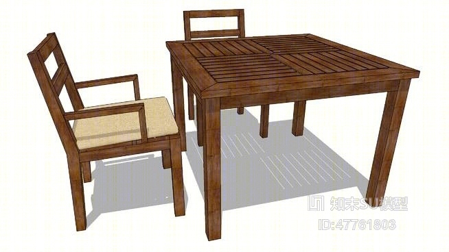 餐桌椅组合SU模型下载【ID:47761803】