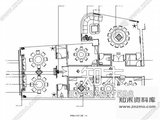 施工图时尚餐厅包房室内装修图施工图下载【ID:532007598】
