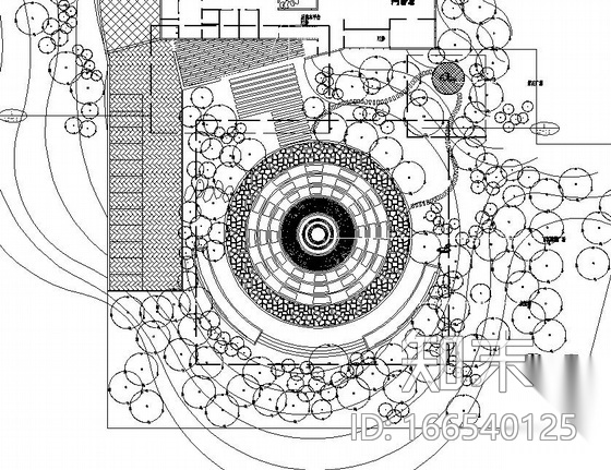 某会所后院景观设计施工图cad施工图下载【ID:166540125】