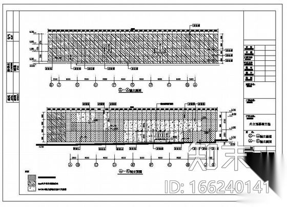 合肥某工作室幕墙工程图纸cad施工图下载【ID:166240141】