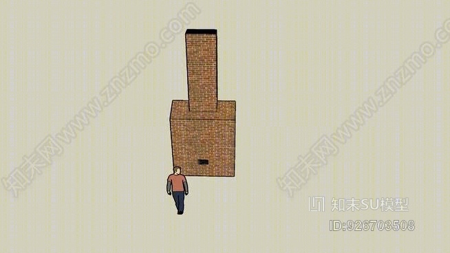 一个7x2x16烟囱灰存款SU模型下载【ID:926703508】