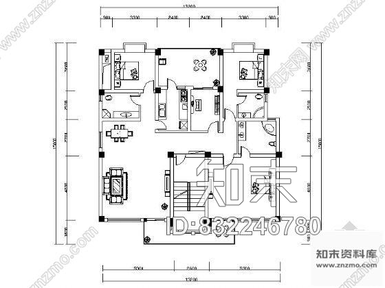 图块/节点某小区不同户型平面cad施工图下载【ID:832246780】