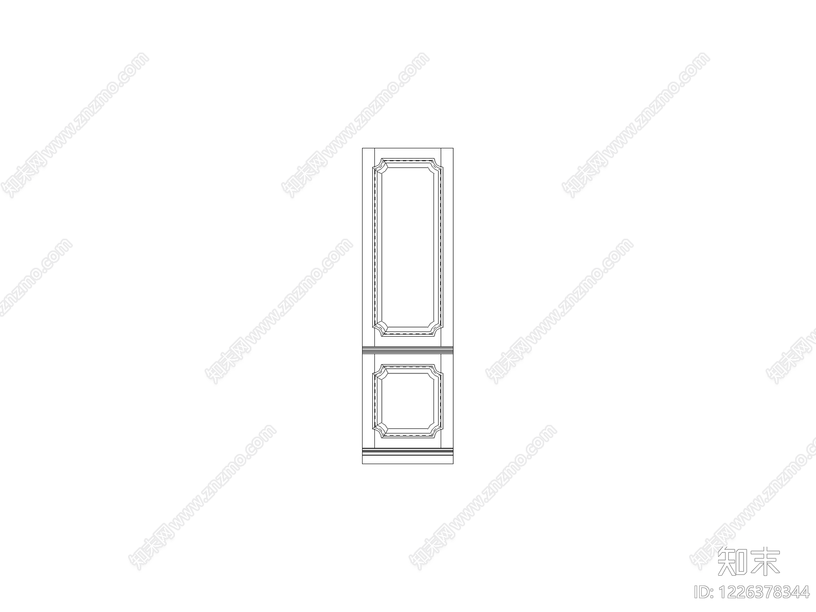 现代柜门CAD图纸