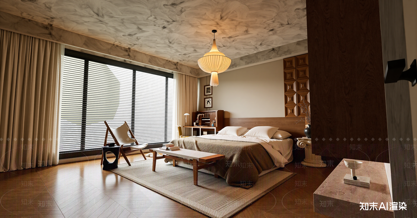 侘寂家居卧室SU模型下载【ID:1216007149】