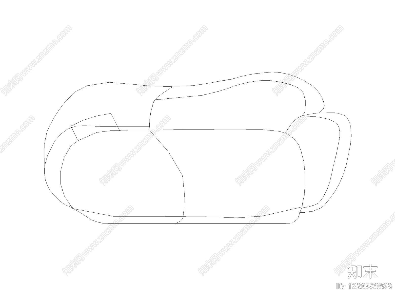 沙发cad施工图下载【ID:1226599883】