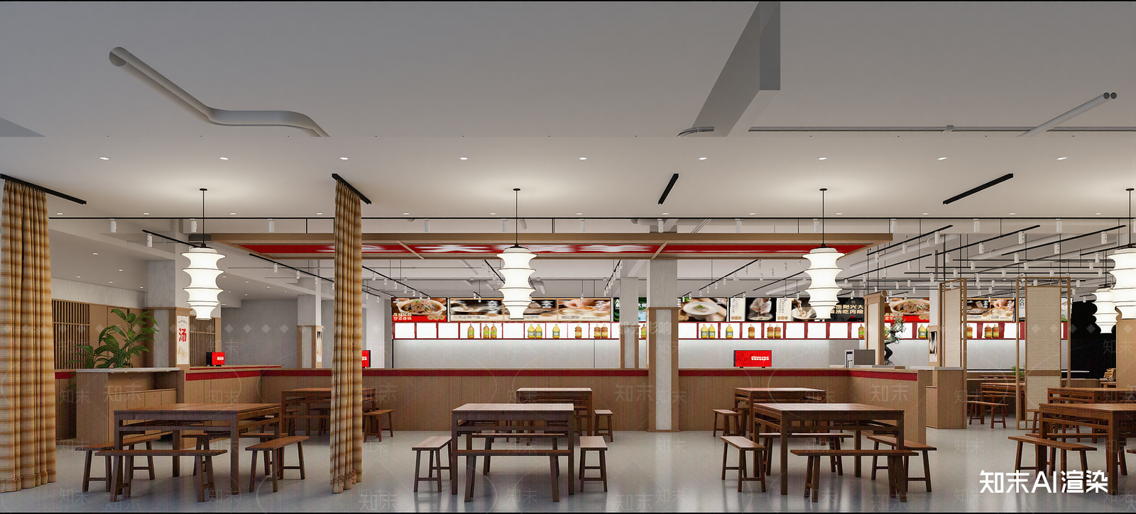 新中式快餐店3D模型下载【ID:1214072794】