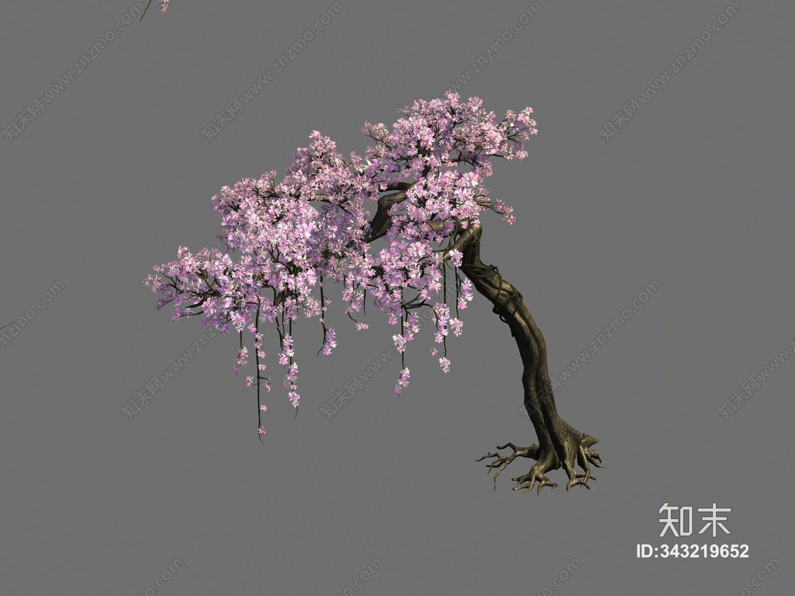 现代桃树3D模型下载【ID:343219652】