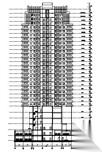 某二十六层住宅楼建筑施工图cad施工图下载【ID:149845156】