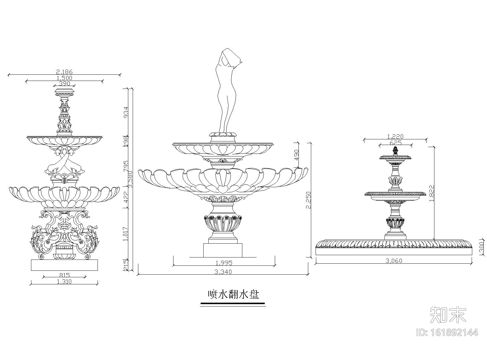 罗马柱造型大样图图块施工图下载【ID:161892144】