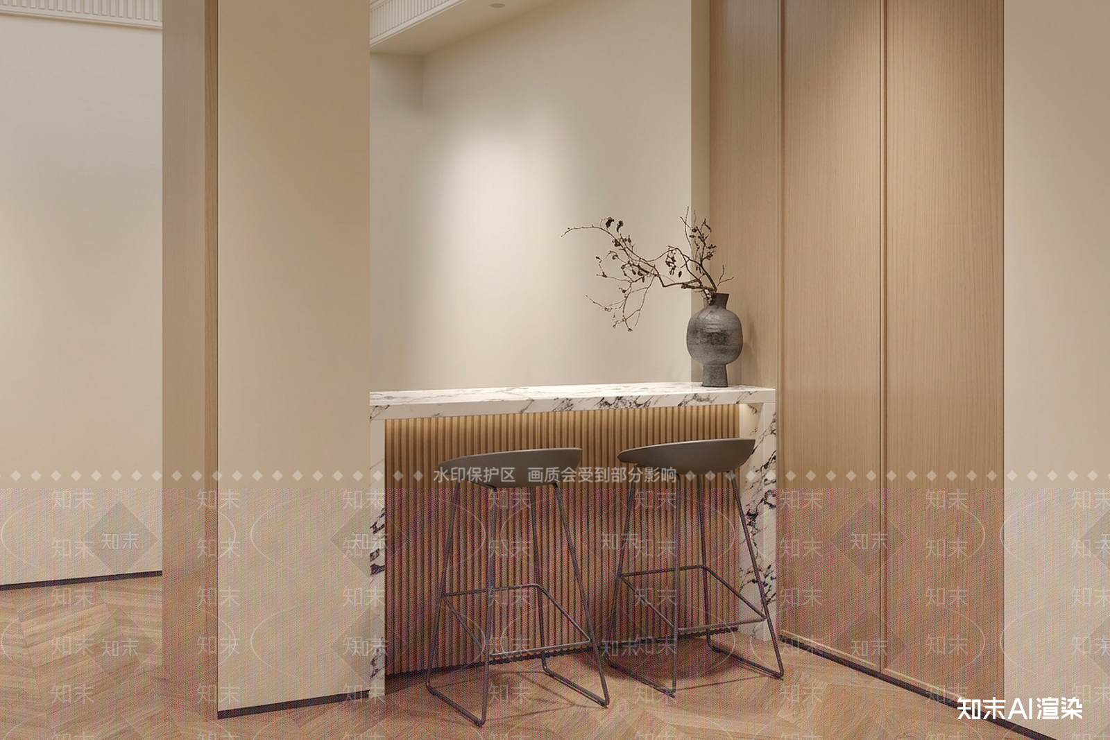 吧台家居餐厅3D模型下载【ID:1227363975】