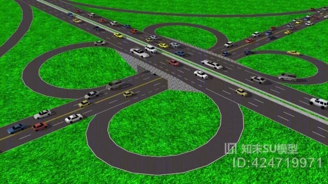 道路與交通車(高速公路)罕見的3d模型嘗試su模型下載【id:424719971】