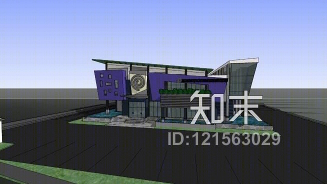一站式漫画图书馆SU模型下载【ID:121563029】