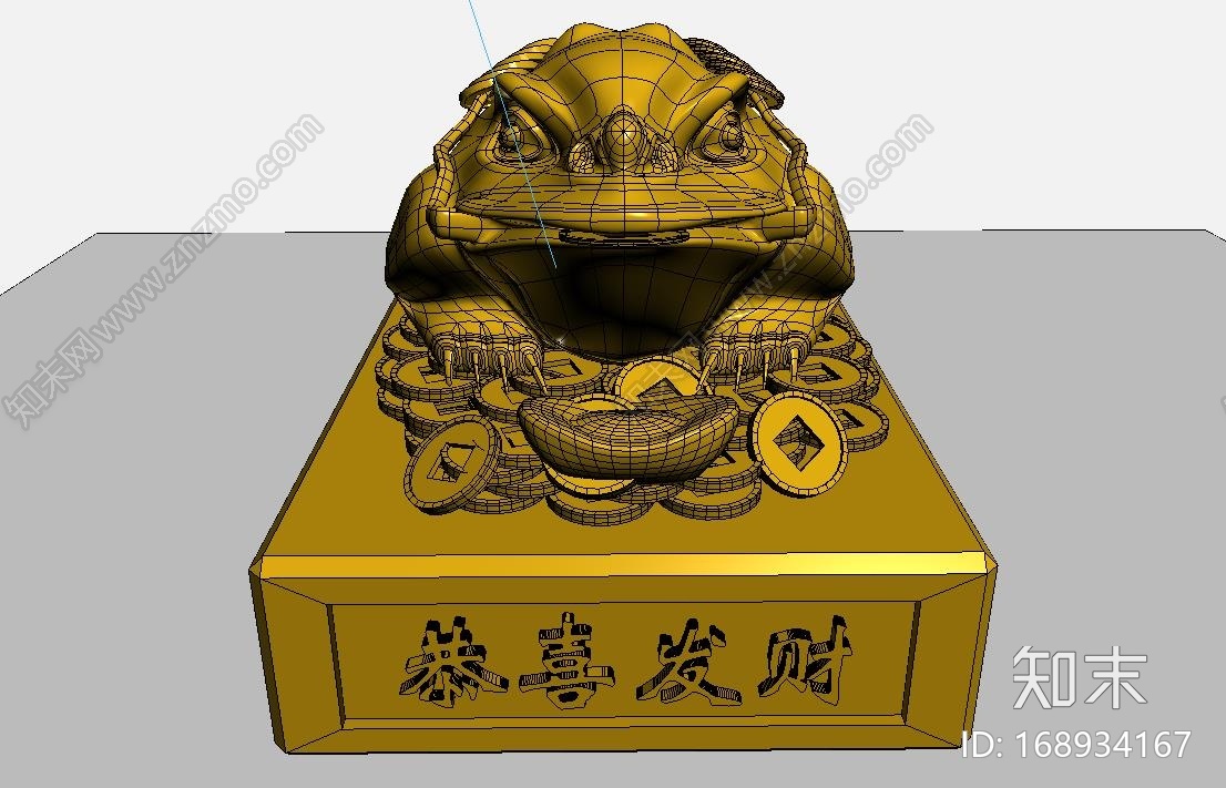招财蟾蜍3D模型CG模型下载【ID:168934167】