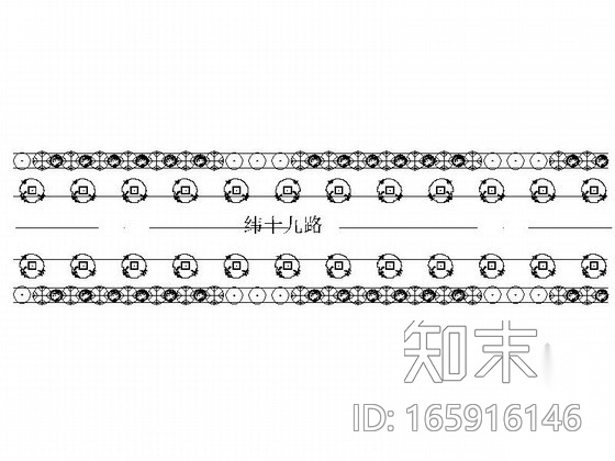 [浙江]经济开发区道路绿化施工图cad施工图下载【ID:165916146】