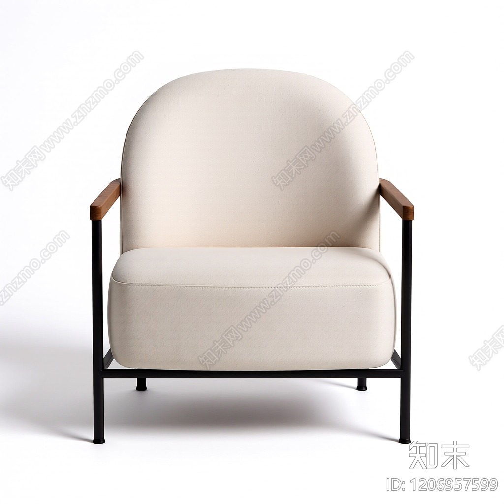白布扶手椅3D模型下载【ID:1206957599】
