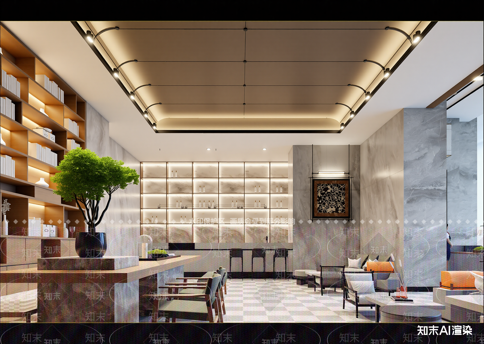 现代售楼处3D模型下载【ID:1215080694】