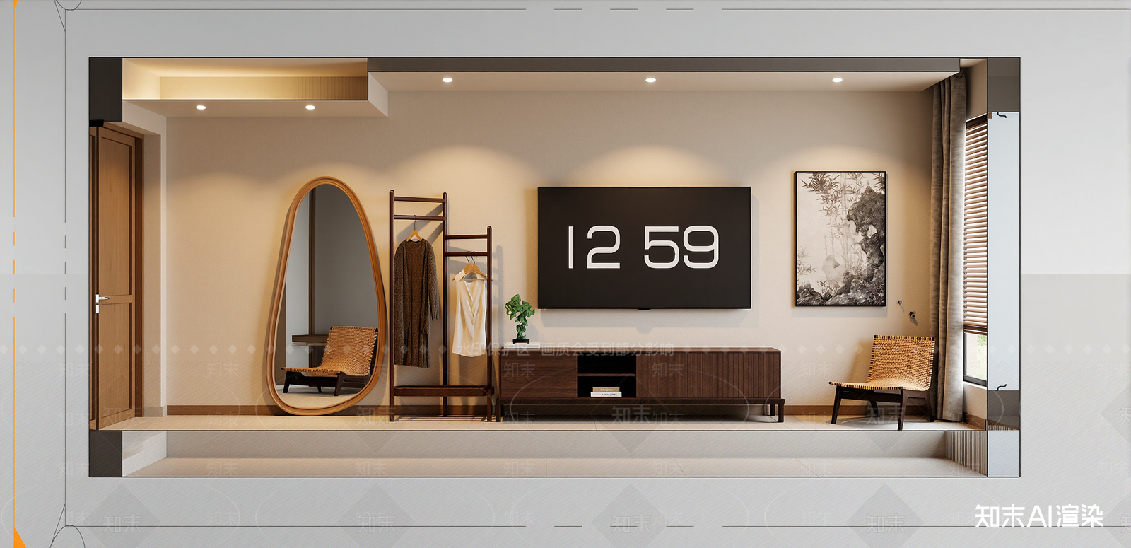 中式主卧SU模型下载【ID:1216045190】
