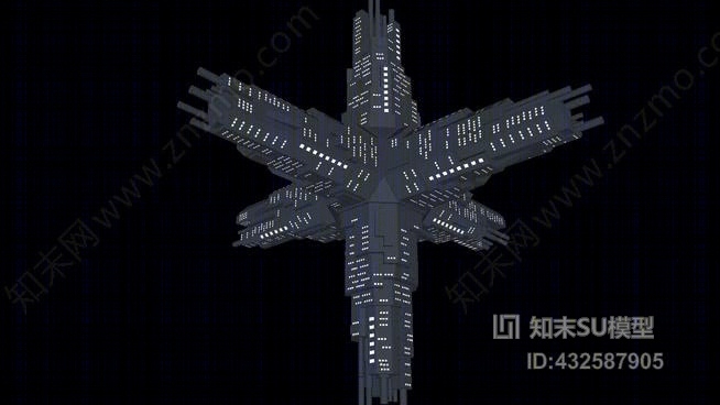 外星人船SU模型下载【ID:432587905】