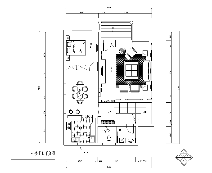 [广东]金源酒店三层经济型别墅室内装修图（含效果图）cad施工图下载【ID:161779128】